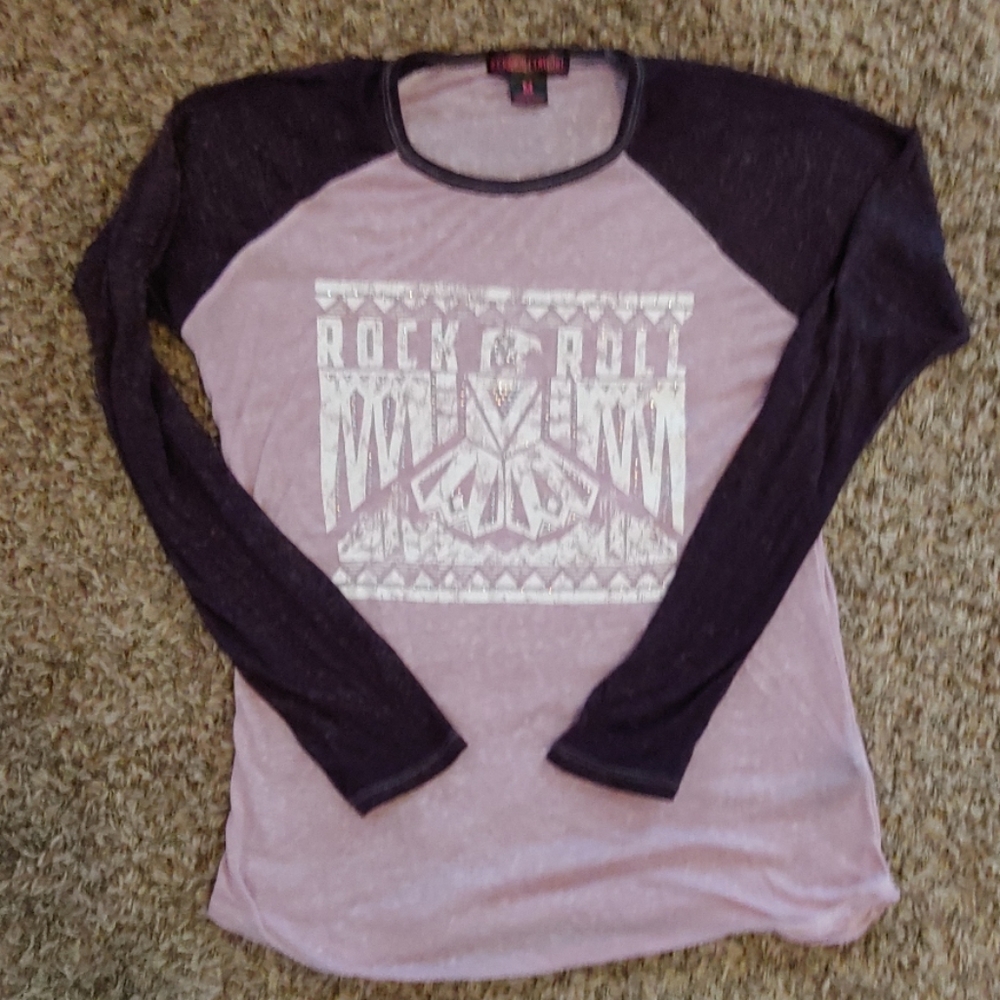 Rock & Roll Cowgirl burnout top, M, NWOT
